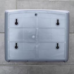 Диспенсер для бумажных полотенец в листах, пластик, 21.5×9×26.5 см, белый