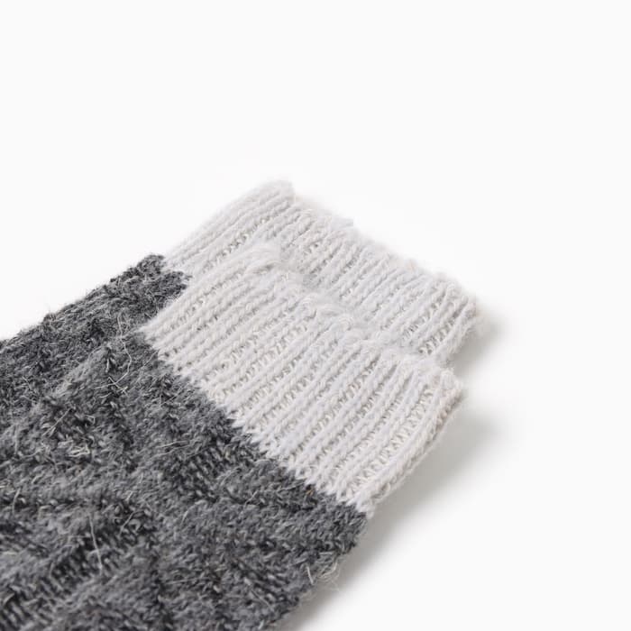 Носки детские шерстяные «Фактурная вязка» серые, размер 18
