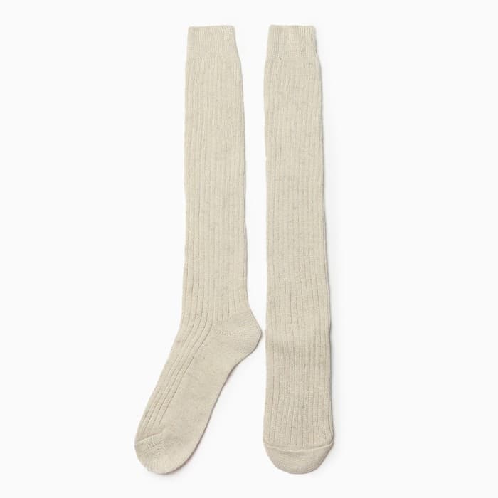 Гольфы женские шерстяные «Рубчик» белые, р-р 23