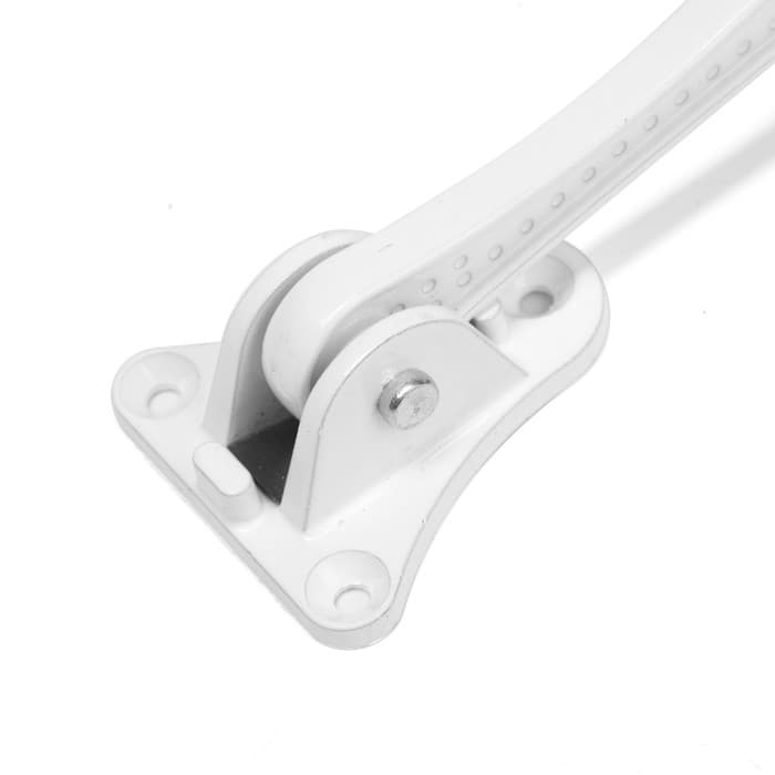 Фиксатор дверной «АЛЛЮР» КН-130 WW, «козья ножка», белый