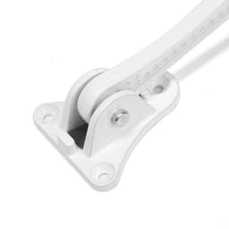 Фиксатор дверной «АЛЛЮР» КН-130 WW, «козья ножка», белый