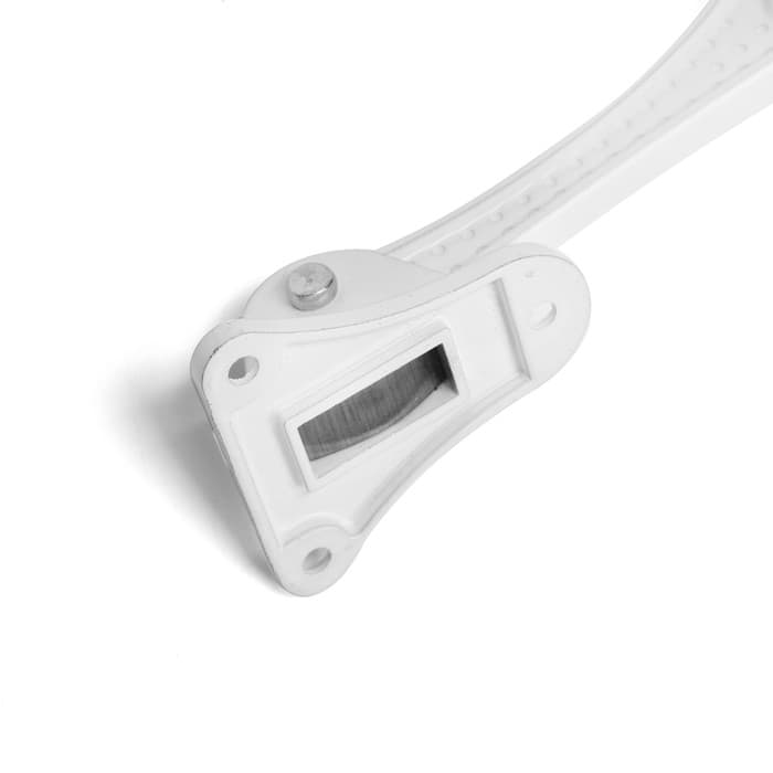 Фиксатор дверной «АЛЛЮР» КН-130 WW, «козья ножка», белый