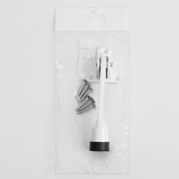 Фиксатор дверной «АЛЛЮР» КН-130 WW, «козья ножка», белый