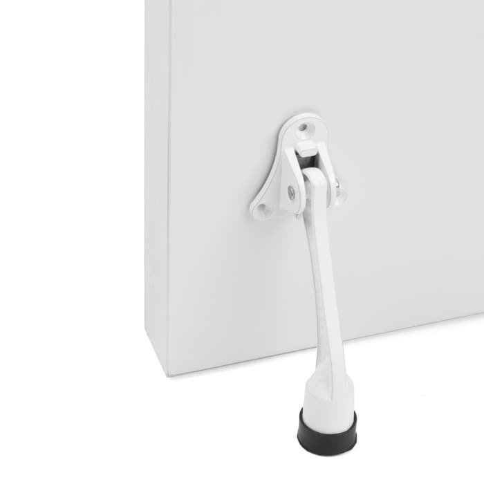 Фиксатор дверной «АЛЛЮР» КН-130 WW, «козья ножка», белый