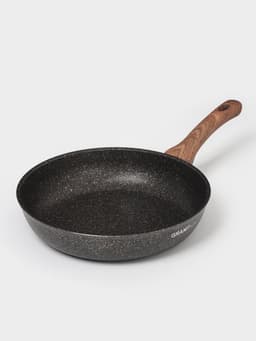 Сковорода KUKMARA Granit Ultra original, d=28 см, пластиковая ручка, антипригарное покрытие, литой алюминий, коричневая