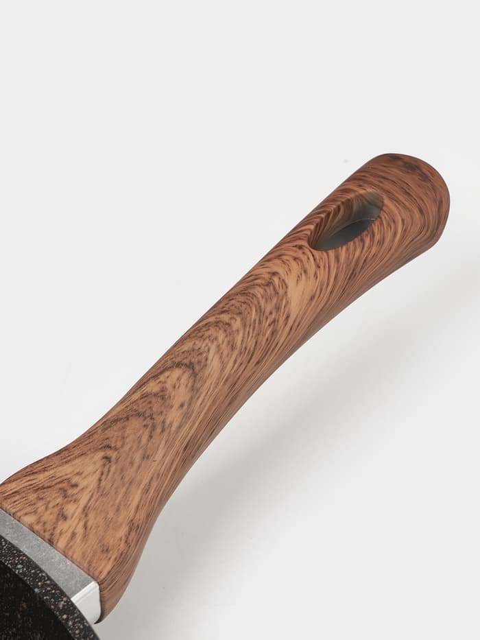 Сковорода KUKMARA Granit Ultra original, d=28 см, пластиковая ручка, антипригарное покрытие, литой алюминий, коричневая