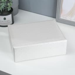 Шкатулка для украшений «Стёганная», кожзам, белоснежная 8.5×23.5×19 см