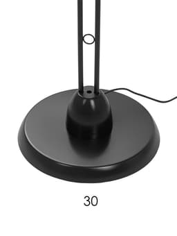 Торшер напольный BayerLux «Симпл», 2×15 Вт, E27, черный, 37×28×154 см