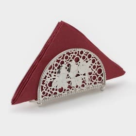 Салфетница декоративная «Птицы», 14×4.5×8.5 см, серебристая