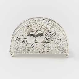 Салфетница декоративная «Птицы», 14×4.5×8.5 см, серебристая