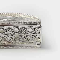 Салфетница декоративная «Птицы», 14×4.5×8.5 см, серебристая