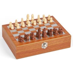 Набор подарочный «Шахматы и фляжка» 7 в 1, металл и искусственная кожа