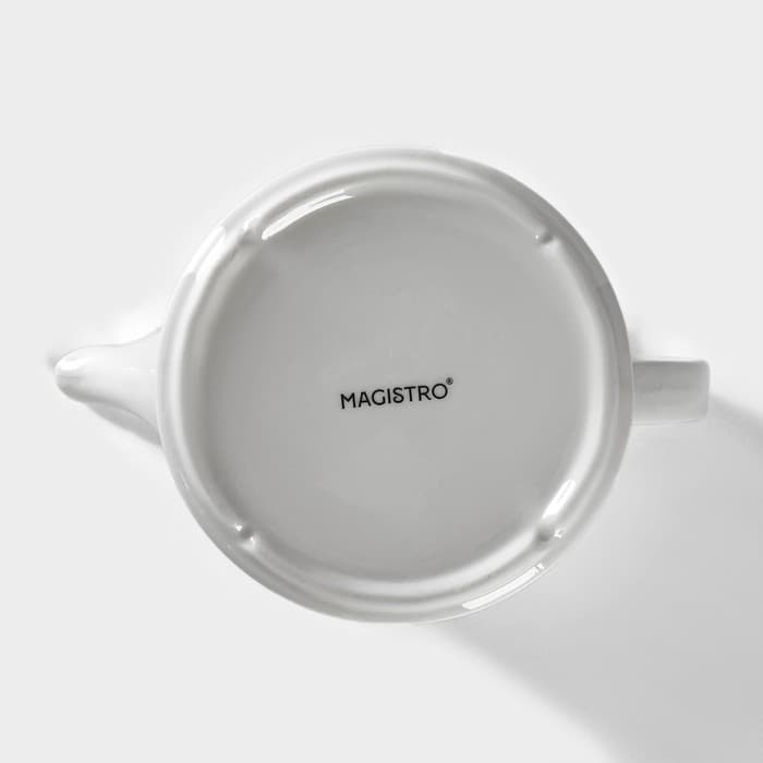 Заварочный чайник Magistro «Морской бриз», 850 мл, фарфор, белый