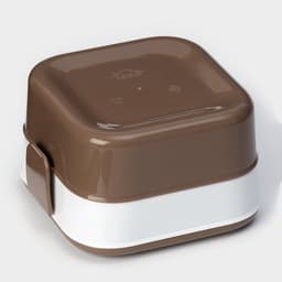 Ланч - бокс в школу IDEA «Совы», 2 отделения, 800 мл, 12.5×13×8.5 см, пластик, коричневый