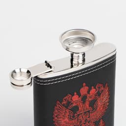 Подарочный набор «Фляжка и шахматы» 7 в 1, металл и искусственная кожа