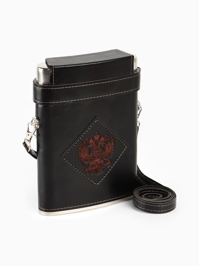 Фляжка «Герб», нержавеющая сталь, 540 мл, 18 oz