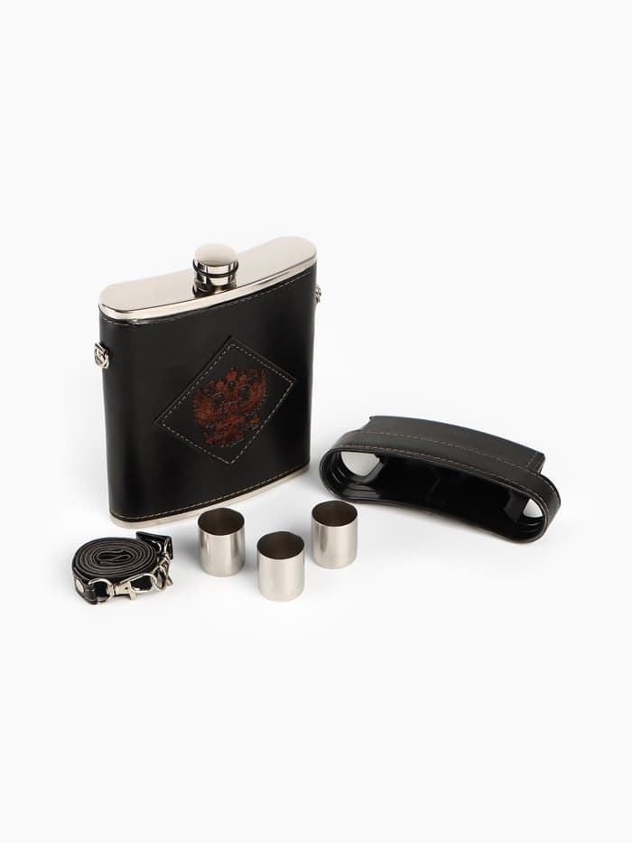 Фляжка «Герб», нержавеющая сталь, 540 мл, 18 oz