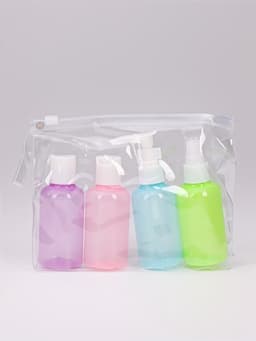 Набор для хранения, 4 предмета, в чехле, разноцветный