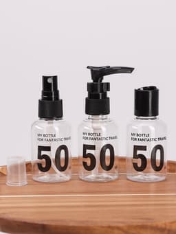 Набор для хранения, в чехле, 7 предметов, прозрачный, чёрный