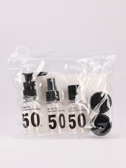 Набор для хранения, в чехле, 7 предметов, прозрачный, чёрный