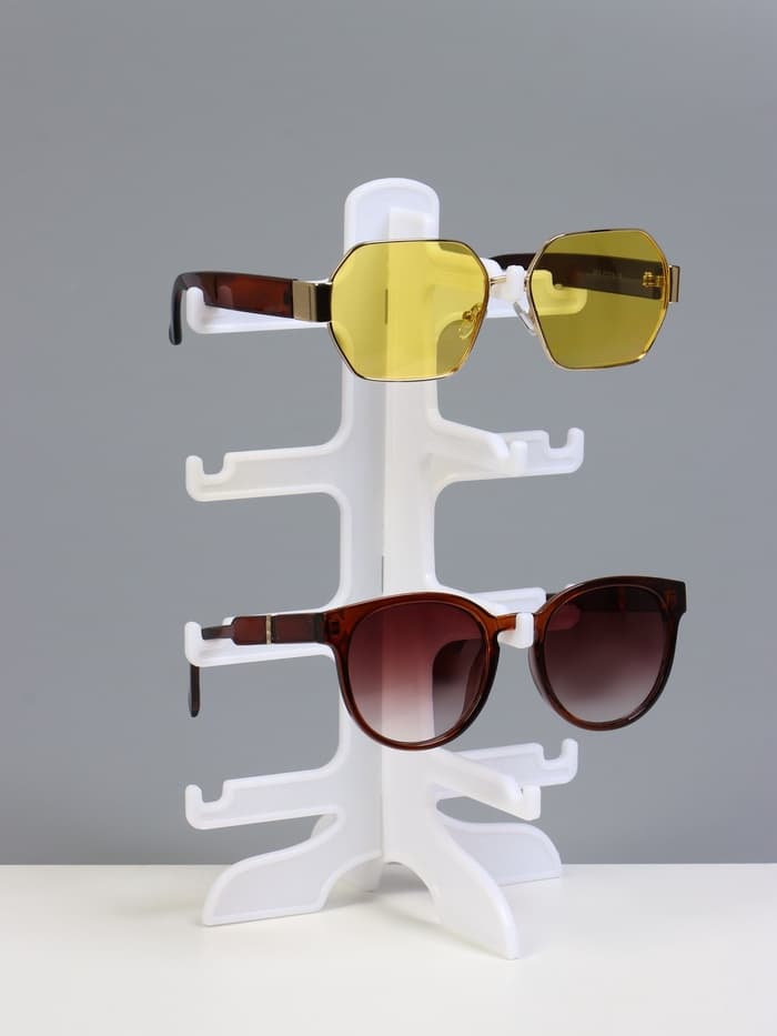 Подставка под очки 4 места, 15.5×14×25.5 см, белая