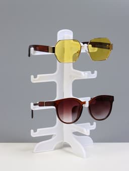 Подставка под очки 4 места, 15.5×14×25.5 см, белая