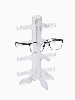 Подставка под очки 4 места, оргстекло, 16×14.5×25.5 см, прозрачная