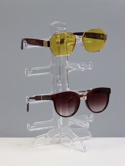 Подставка под очки 4 места, оргстекло, 16×14.5×25.5 см, прозрачная