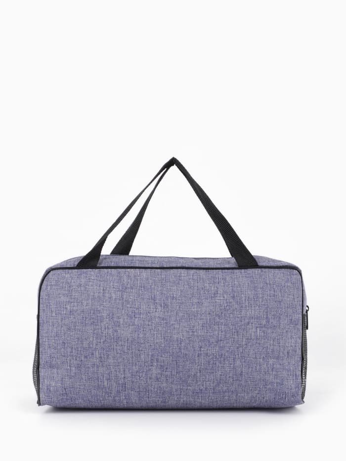 Косметичка-сумка на молнии, большая, с ручками, сеткой, синяя