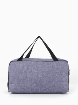 Косметичка-сумка на молнии, большая, с ручками, сеткой, синяя