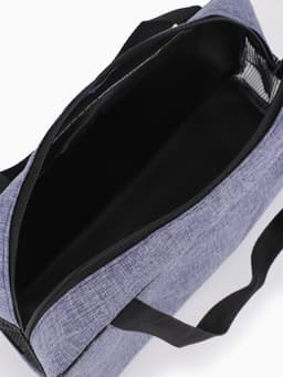 Косметичка-сумка на молнии, большая, с ручками, сеткой, синяя