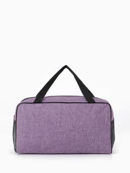 Косметичка-сумка на молнии, большая, с ручками, сеткой, фиолетовая