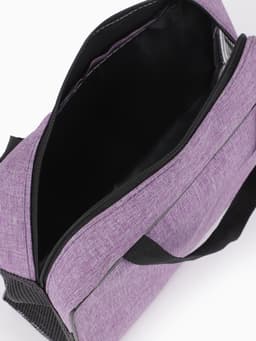 Косметичка-сумка на молнии, большая, с ручками, сеткой, фиолетовая