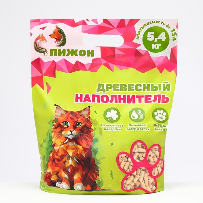 Наполнитель древесный «Пижон» 15 л