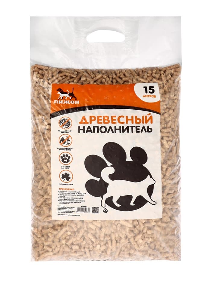 Наполнитель древесный «Пижон» 15 л