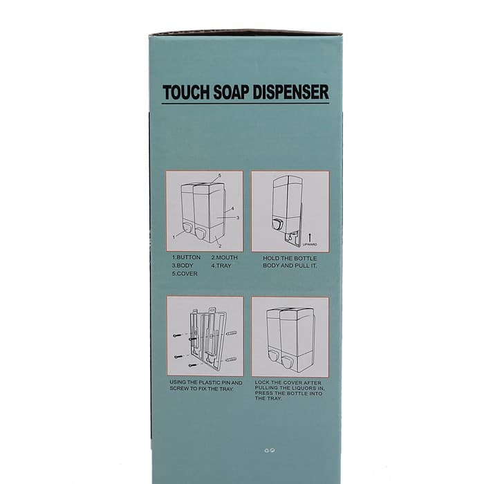 Диспенсер для жидкого мыла, механический, 350 мл, коричневый