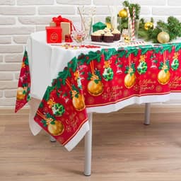 Скатерть одноразовая «С Новым годом», 182×137 см