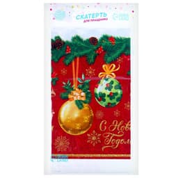 Скатерть одноразовая «С Новым годом», 182×137 см