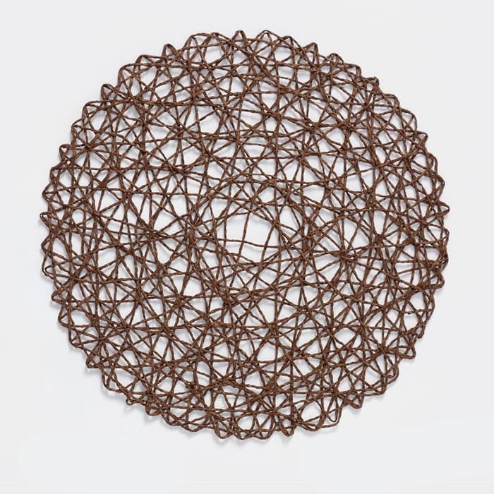 Салфетка сервировочная на стол Доляна «Одуванчик», d=38 см, коричневая