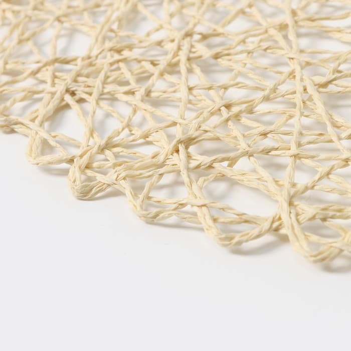 Салфетка сервировочная на стол Доляна «Одуванчик», d=38 см, бежевая