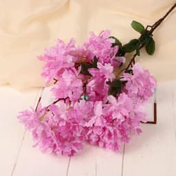 Цветы искусственные «Фиалка на ветке», 5×80 см, розовые