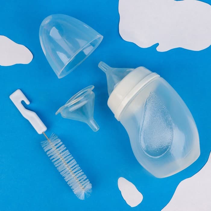 Набор для вскармливания животных DIIL, бутылочка 180 мл, 2 соски и ёршик, цвет МИКС