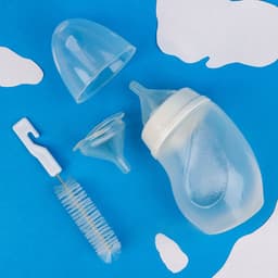 Набор для вскармливания животных DIIL, бутылочка 180 мл, 2 соски и ёршик, цвет МИКС