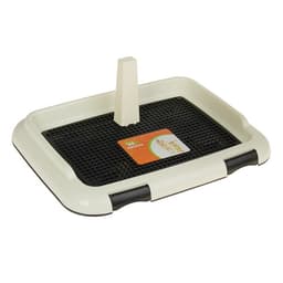 Туалет для собак 46.5×35.5×5.5 см, со съёмным бортом, решёткой и столбиком, пластик, чёрный