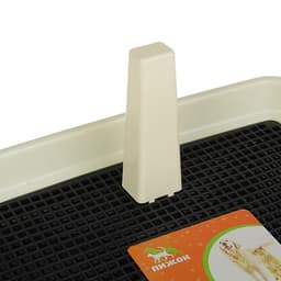 Туалет для собак 46.5×35.5×5.5 см, со съёмным бортом, решёткой и столбиком, пластик, чёрный