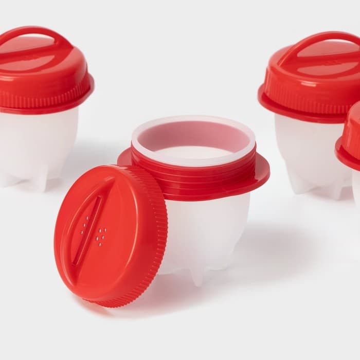 Набор контейнеров для варки яиц без скорлупы, 6 шт., 6.5×9 см