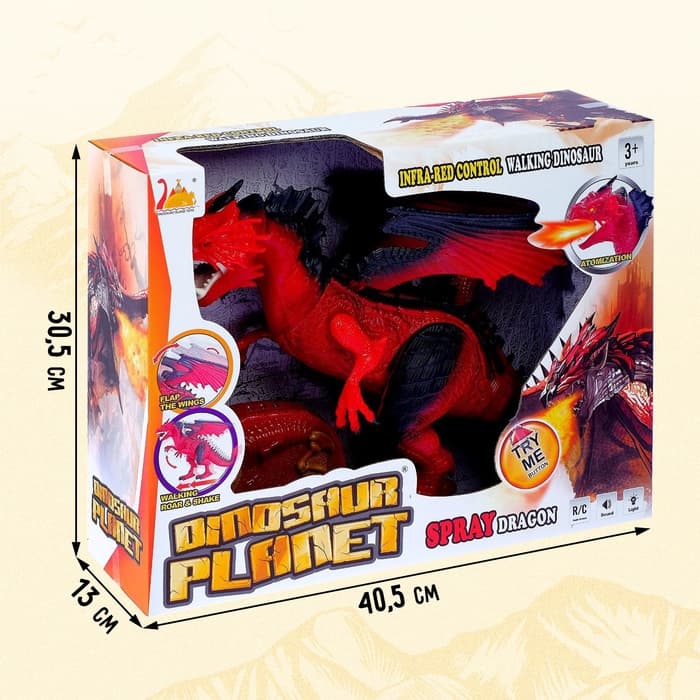 Дракон радиоуправляемый, эффект дыма, световые и звуковые эффекты