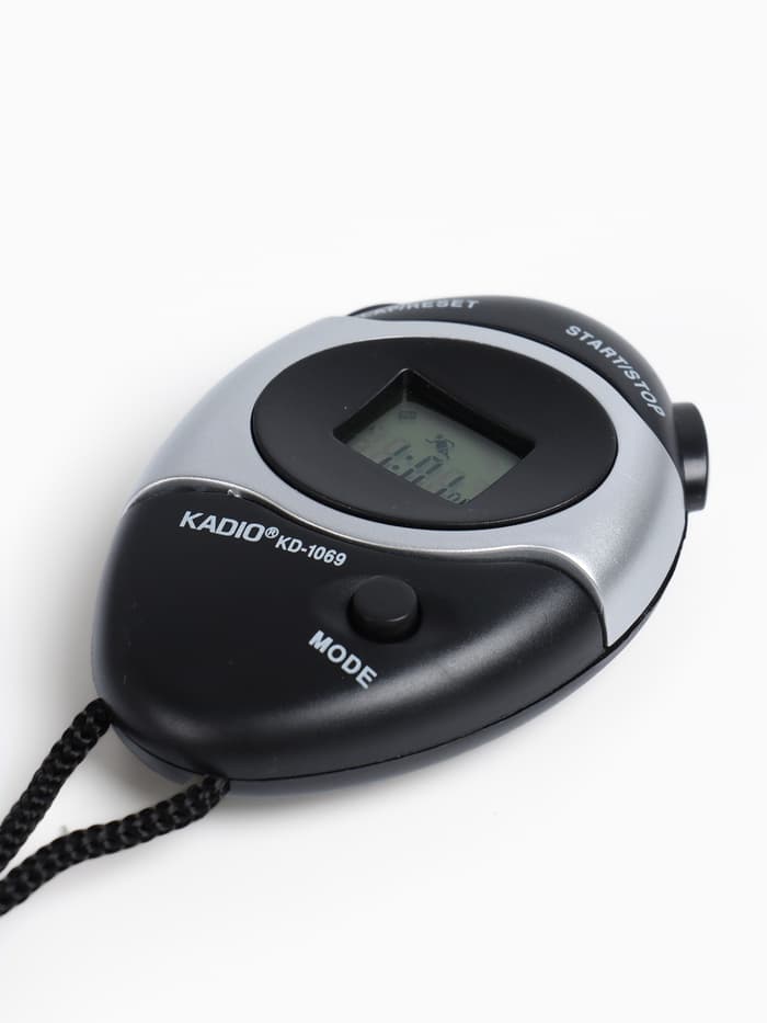 Секундомер Kadio, 7.8×5.5×2 см, 1 отсечка, будильник, часы, календарь