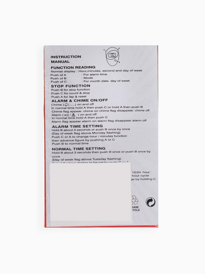 Секундомер Kadio, 7.8×5.5×2 см, 1 отсечка, будильник, часы, календарь