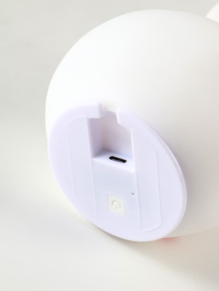 Фигурка световая RISALUX «Антистресс зайчонок», мякиш, ночник, силикон, 4×LED, USB, 16×11×10.5 см